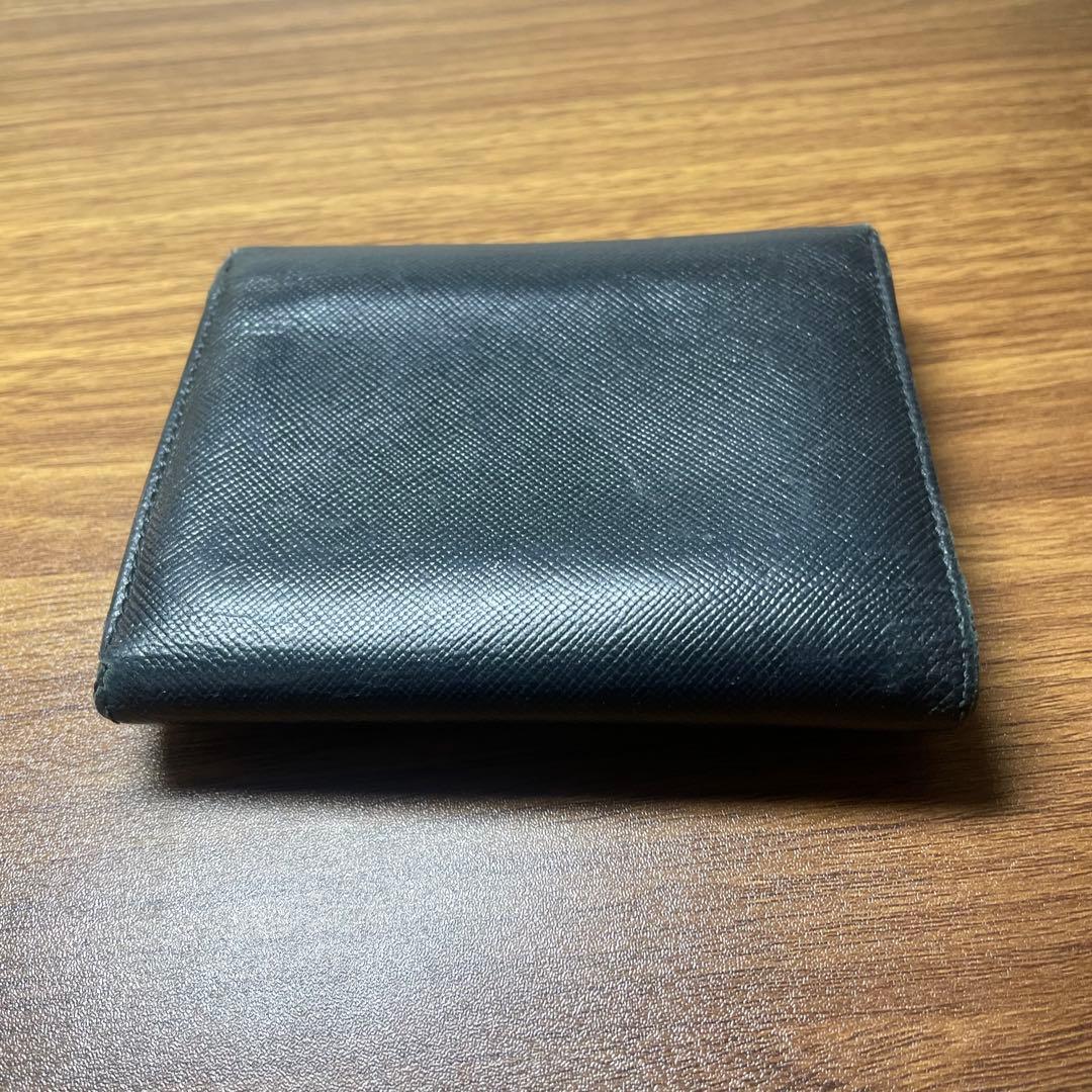 PRADA サフィアーノ 三つ折り財布 ブラック 正規品