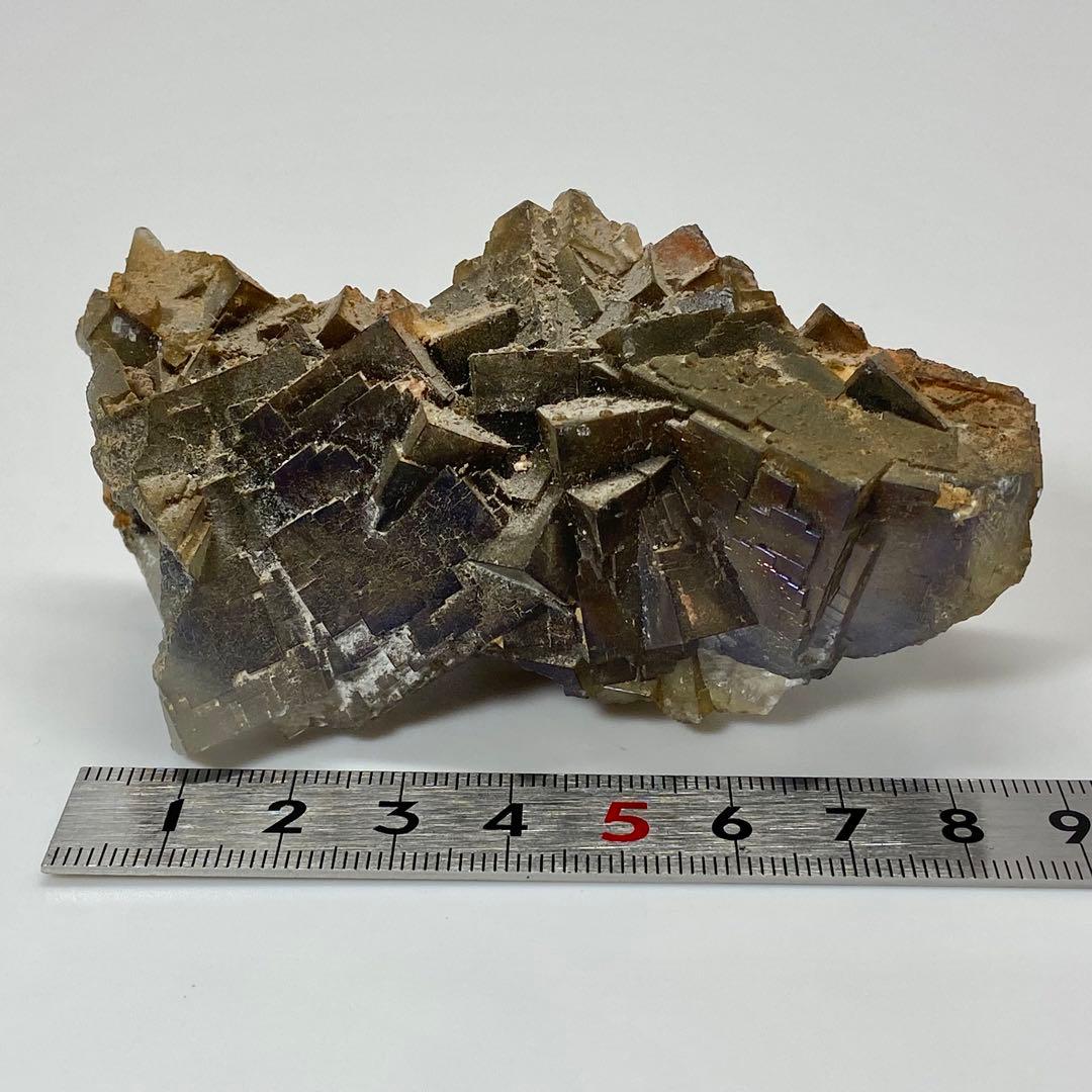 イリデッセンス　フローライト　9cm　酸化被膜　鉱物標本　原石　天然石　ストーン