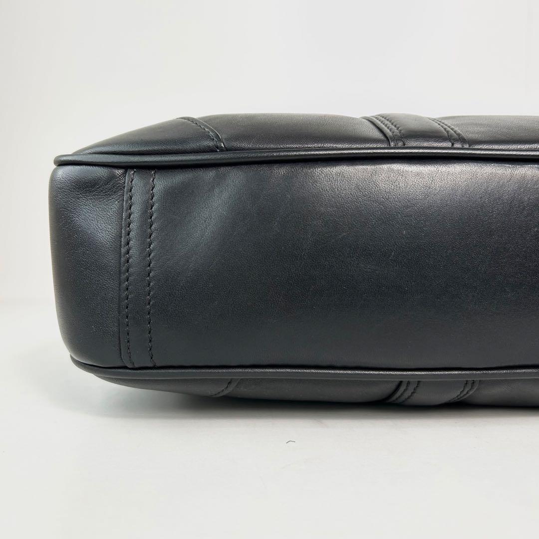 ✅【良品】メンテ済み　コーチ　ビジネスバッグ　COACH ショルダー　レザー