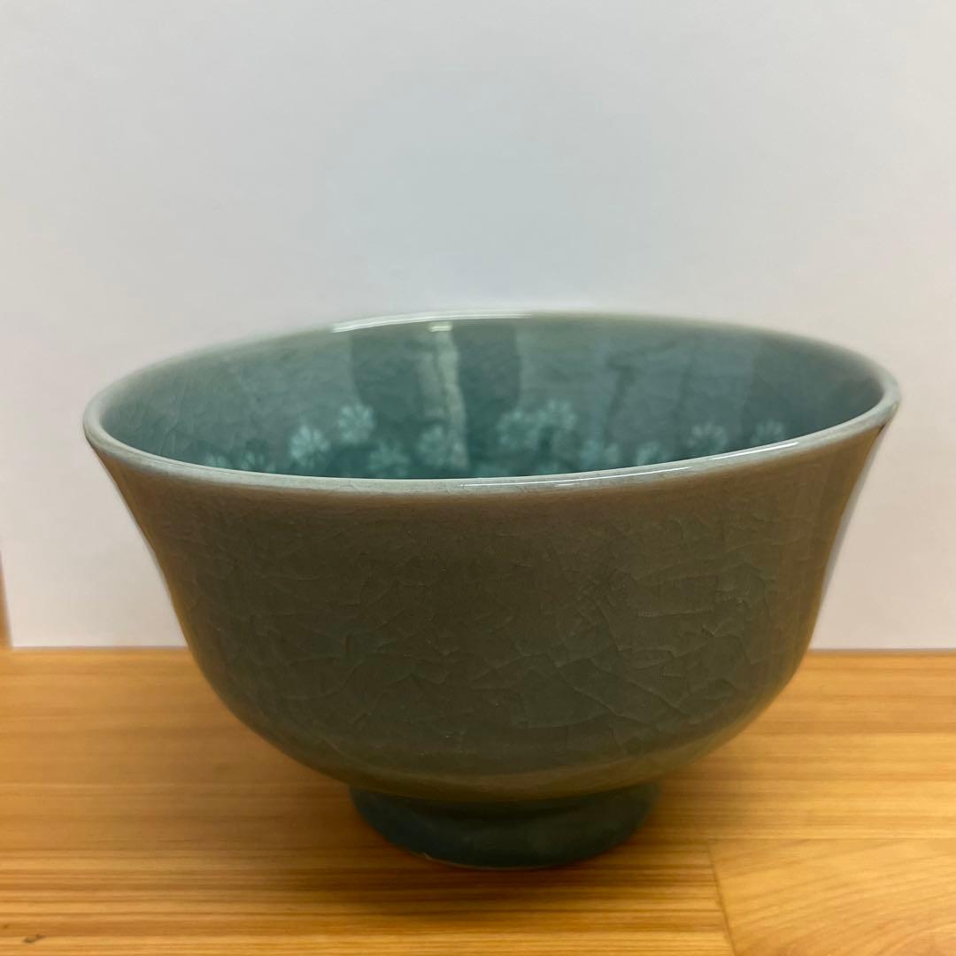 三國陶藝研究所　韓都鉉作　茶碗　美品　茶道具　工芸品　陶器　専用木箱付　美品