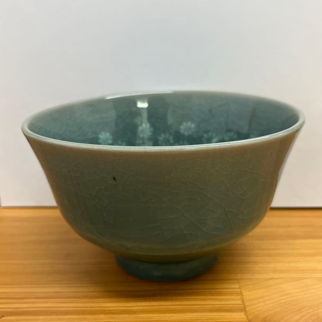 三國陶藝研究所　韓都鉉作　茶碗　美品　茶道具　工芸品　陶器　専用木箱付　美品
