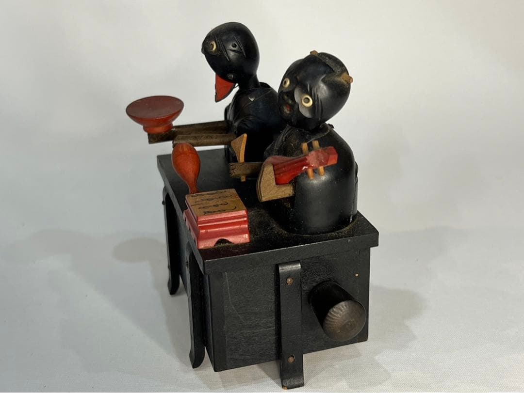 【希少】神戸人形 酒呑おとこと三味線おんな【からくり人形】