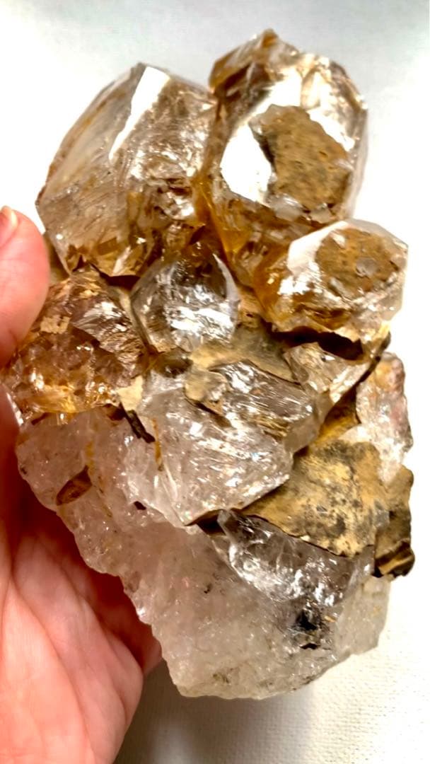 ダイヤモンド系骸骨水晶-16/スケルタルクォーツ/マルチクラスター