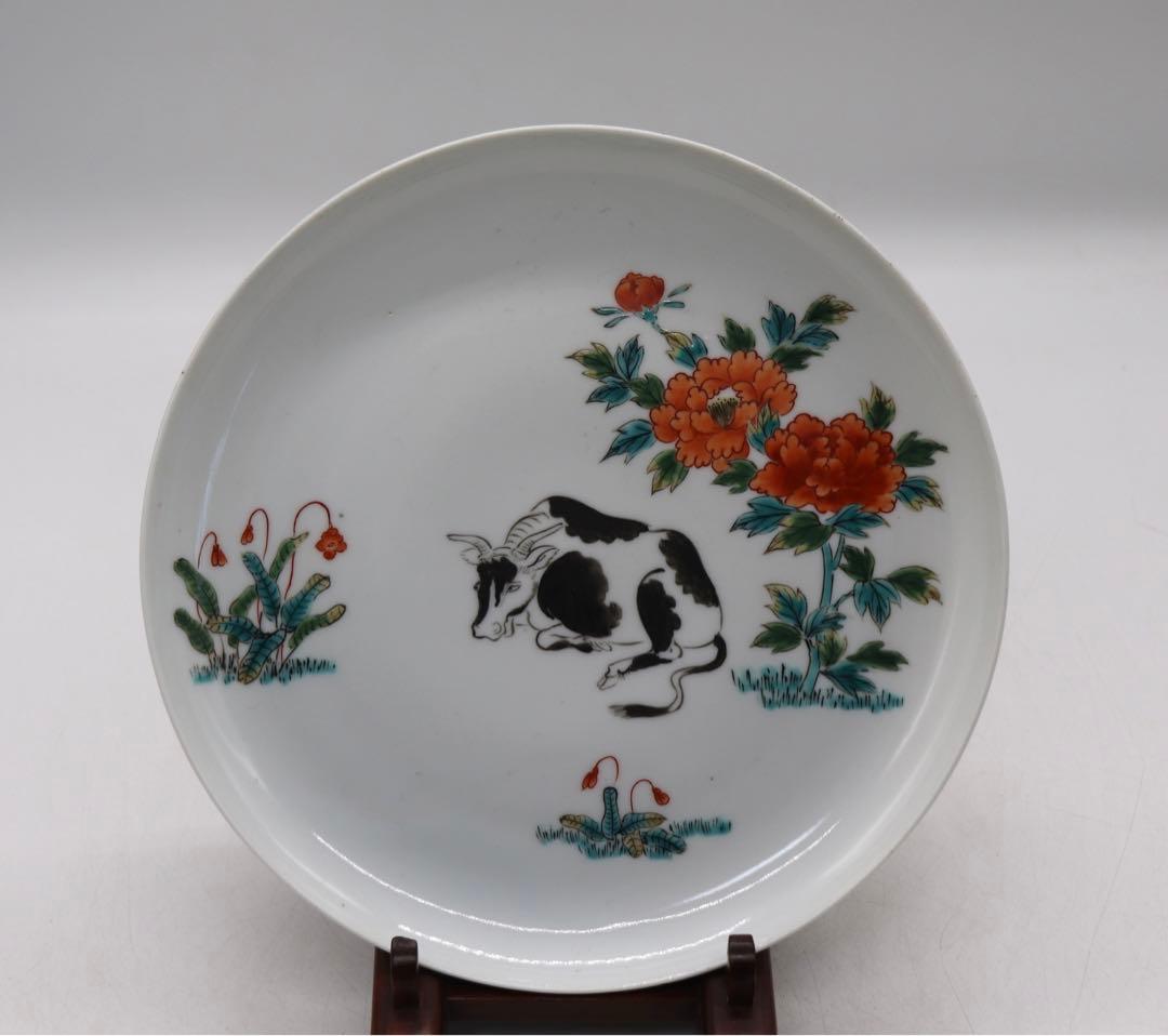 今泉今右衛門　13代　牛　飾り皿　送料込み1130