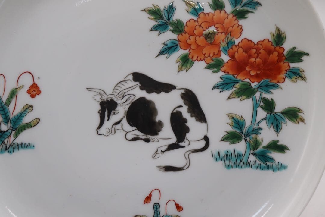 今泉今右衛門　13代　牛　飾り皿　送料込み1130