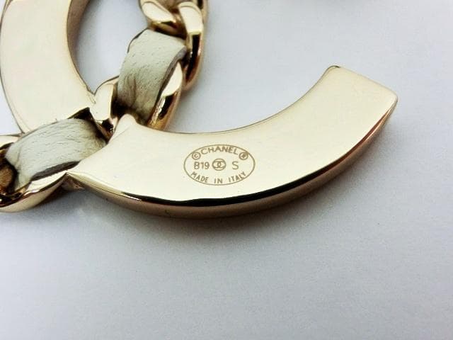 CHANEL シャネル ブローチ B19S ココマーク ラインストーン レザー