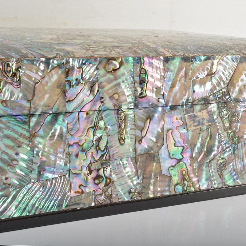 朝鮮美術　漆塗　螺鈿細工　文箱　M　R7345B