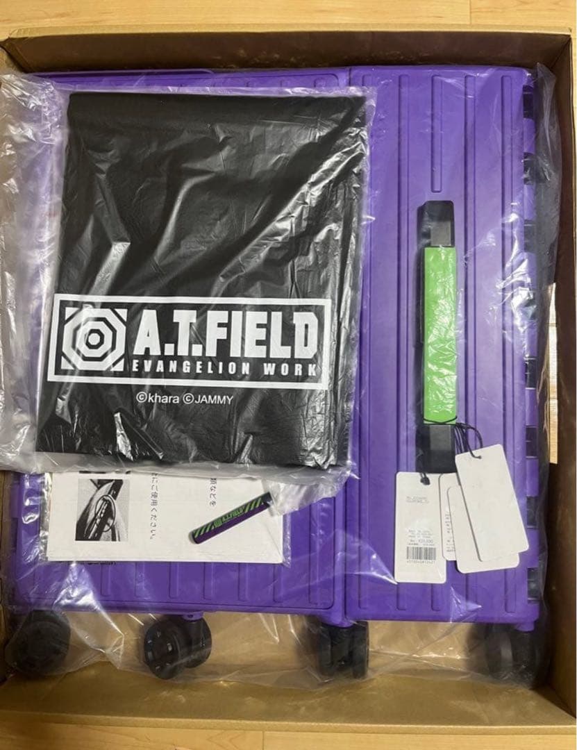 エヴァンゲリオンAT.FIELDコラボバージョン折り畳みキャリーケース　パープル