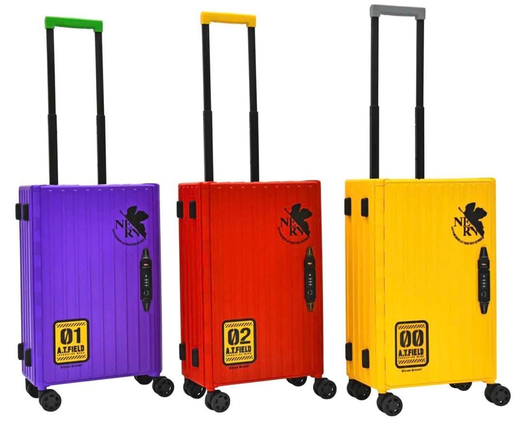 エヴァンゲリオンAT.FIELDコラボバージョン折り畳みキャリーケース　パープル