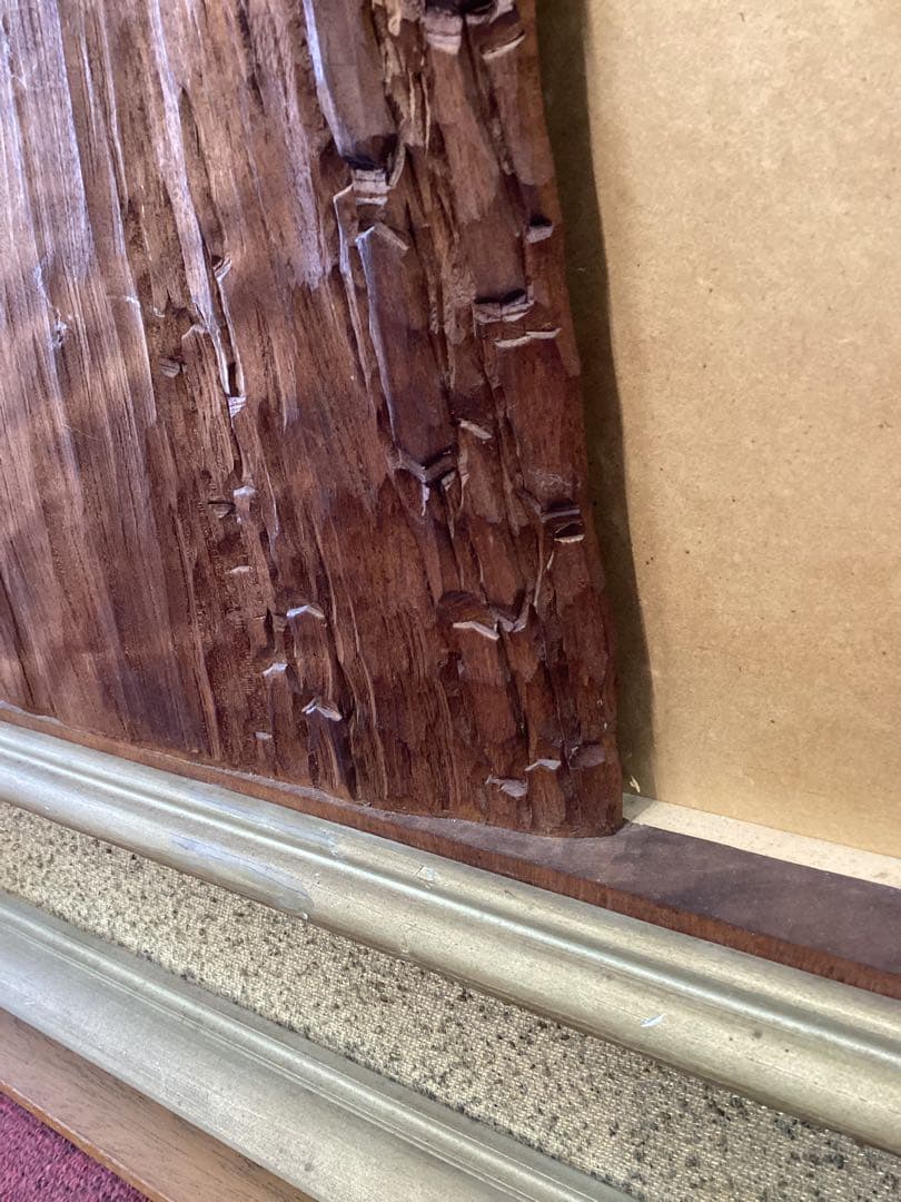 希少　秀鳳作 彫刻欄間 額装　骨董　欄間