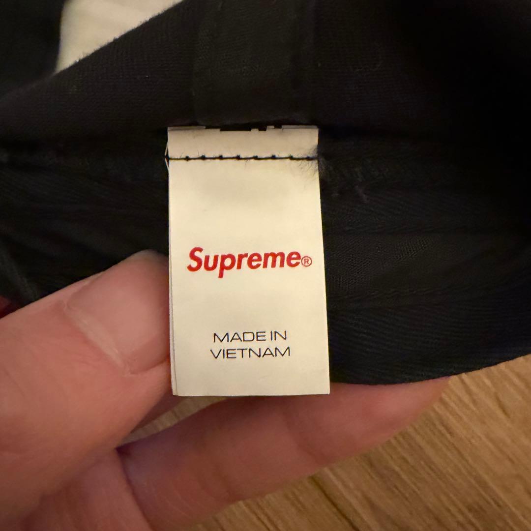 Supreme 2025ss wings logo 5panel cap 黒