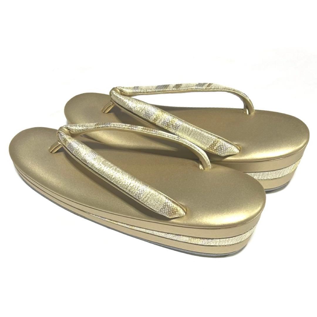 【新品級美品】伊と忠　和装バッグ草履セット　三層　フォーマル　成人式　M〜L