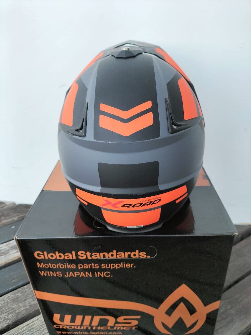 WINS　X-ROAD　ヘルメット　サイズXL マットブラック　オレンジ