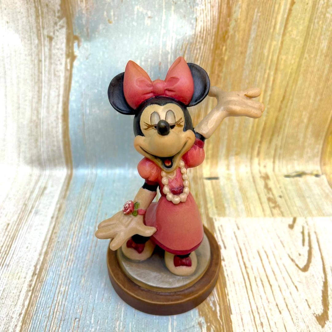 世界限定5000個 激レア★ミニーマウス 木製フィギュア ANRI