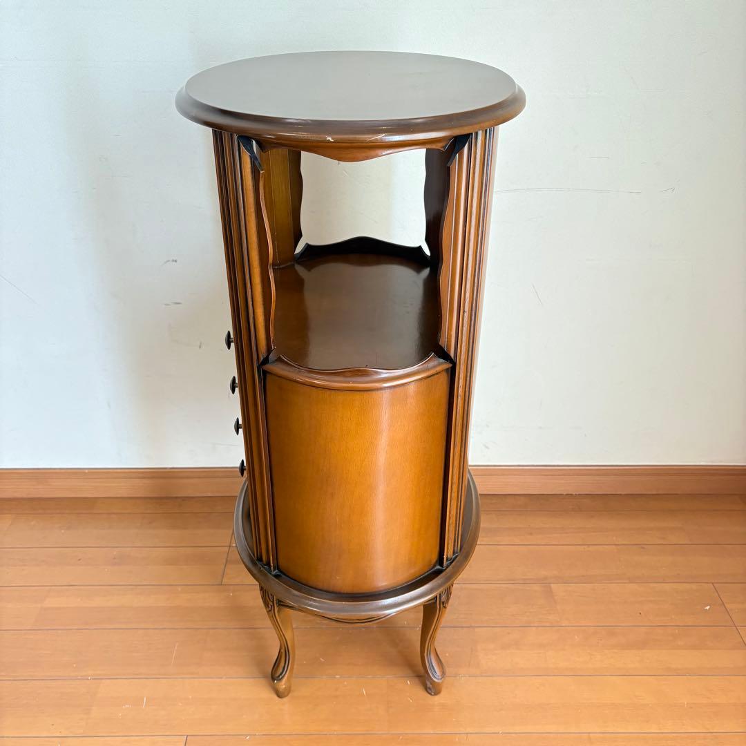 【美品・匿名配送】アンティーク調 猫脚 キャビネット 4段 チェスト コンソール