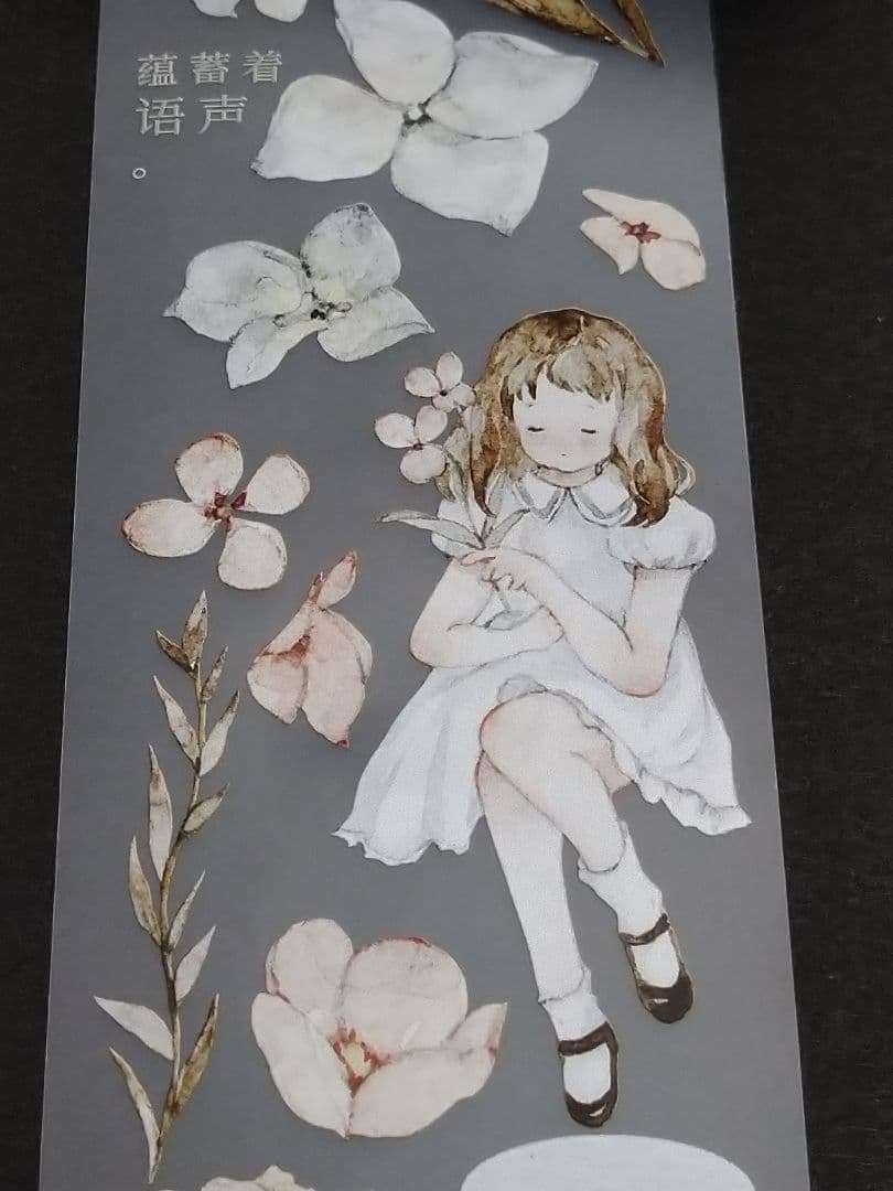 ☆のこり１☆J552＃森系小诗(雾面PET)切り売り海外人物マステ女子
　雀斑茶