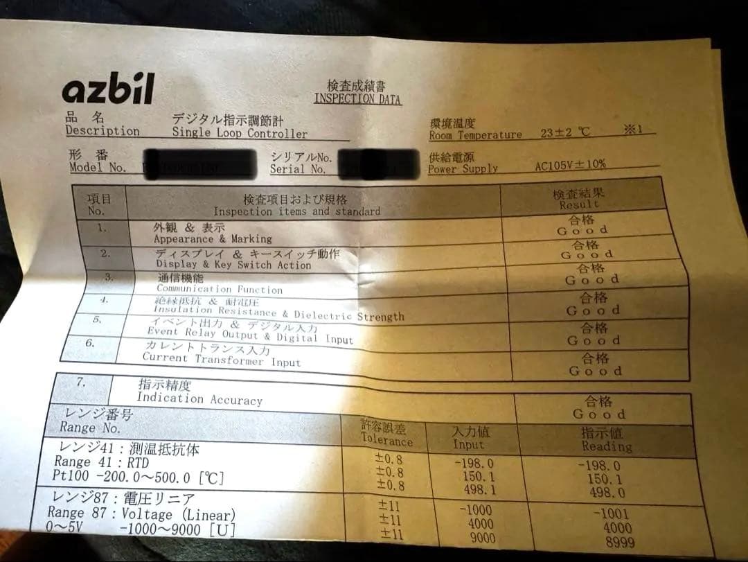 azbil アズビル デジタル指示調節計 R36TC0UA21D00 未使用品