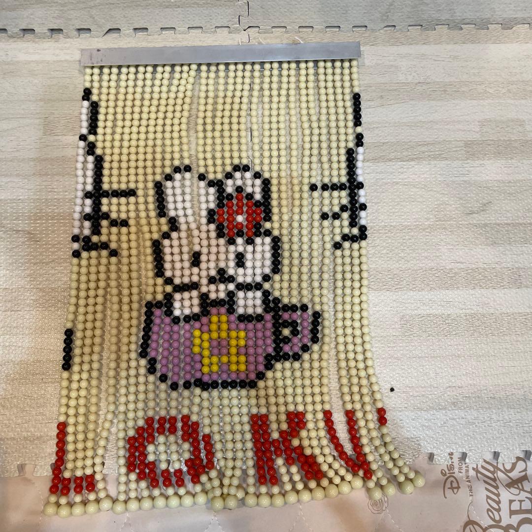 レトロ　ハローキティ　ビーズ　のれん　ビーズカーテン　キティ