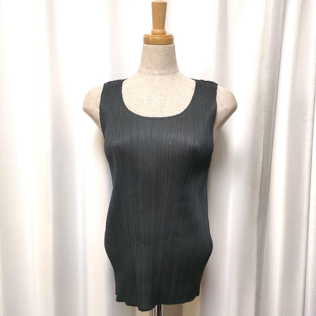 【美品】PLEATS PLEASE イッセイミヤケ 総プリーツ タンクトップ