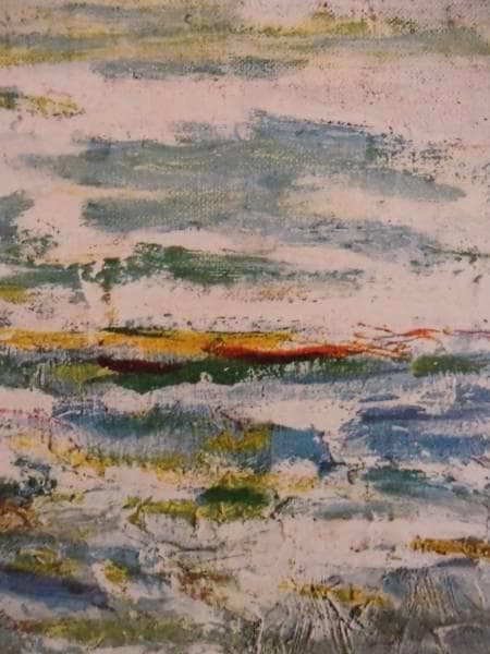 長谷川　利行、海、希少画集画、新品額装付