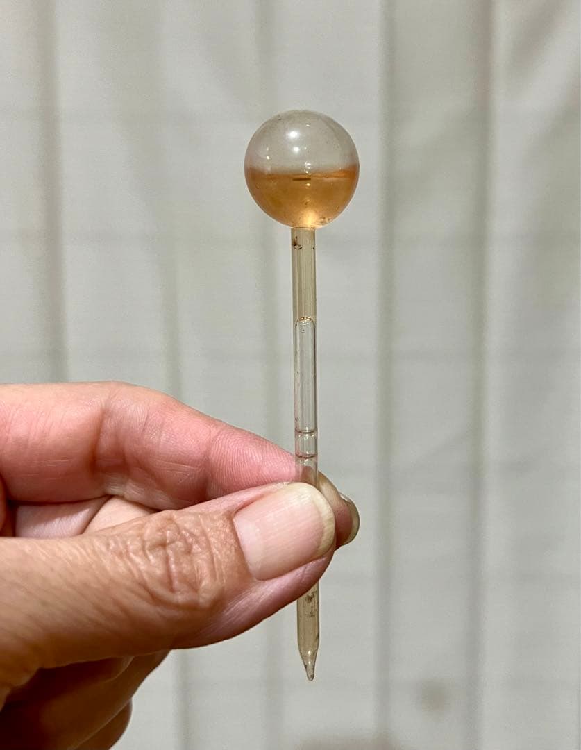 アンティーク　時代物　ウラン　和ガラス　かんざし　簪　球体　江戸ガラス　和装小物