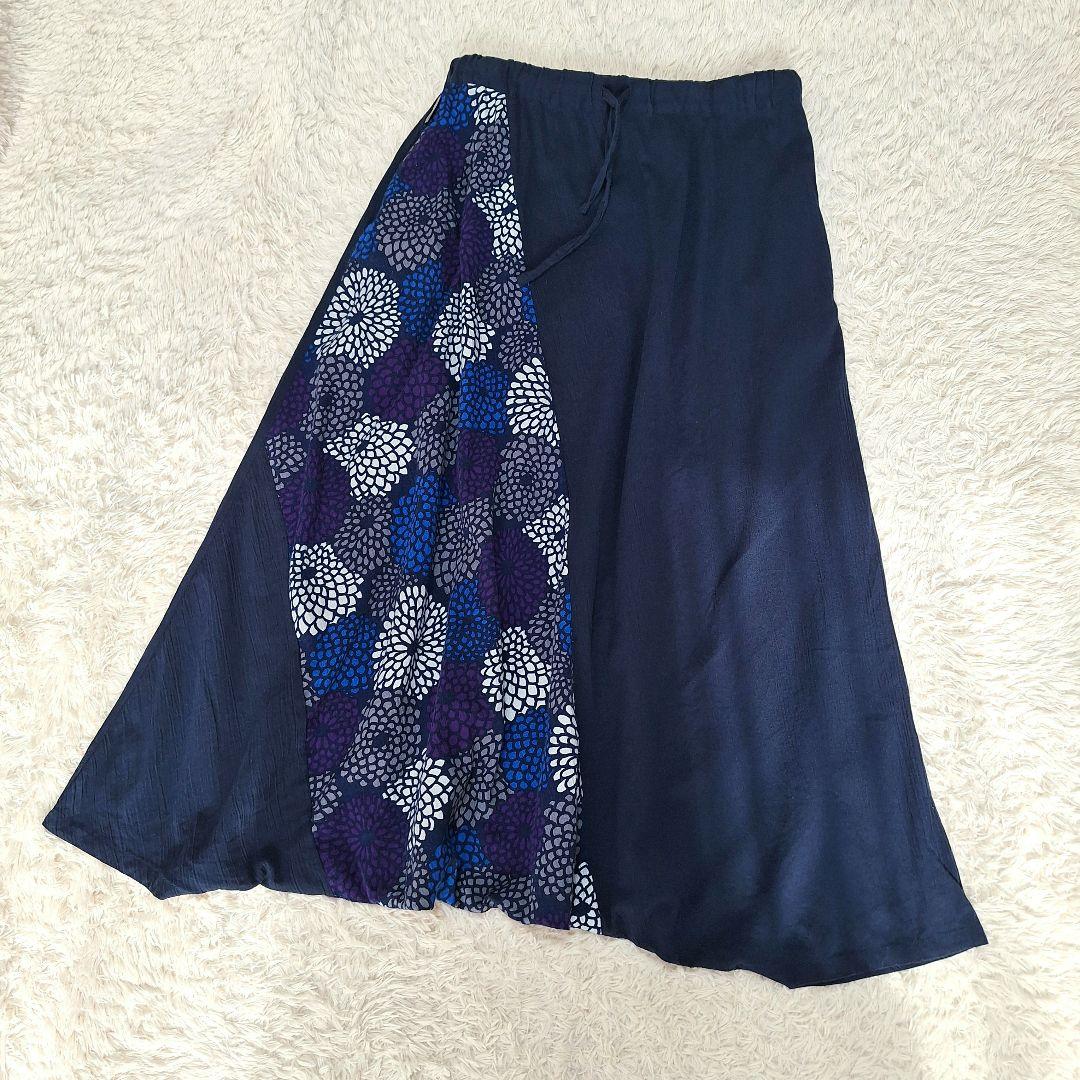 【美品】SOU・SOU モスリン富士　菊づくし夜来　サルエルパンツ　M