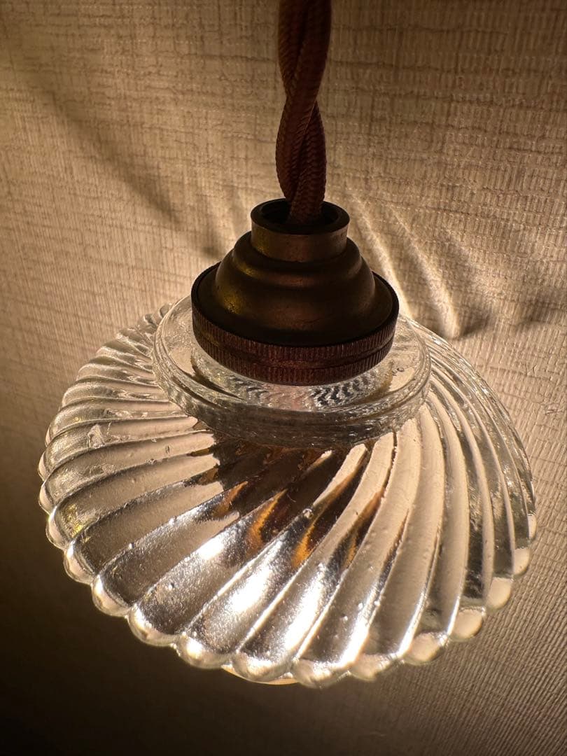 1920年代 フランス アンティーク 螺旋模様の可愛らしいアトリエランプ＊