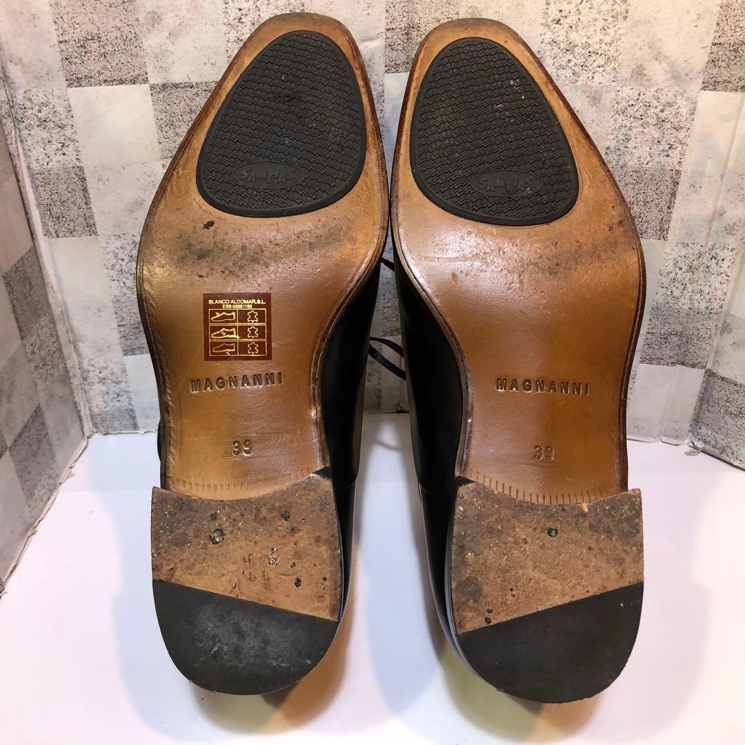 MAGANANNIマグナーニ 39 24.5-25㎝ ブラック 替え紐 箱付属