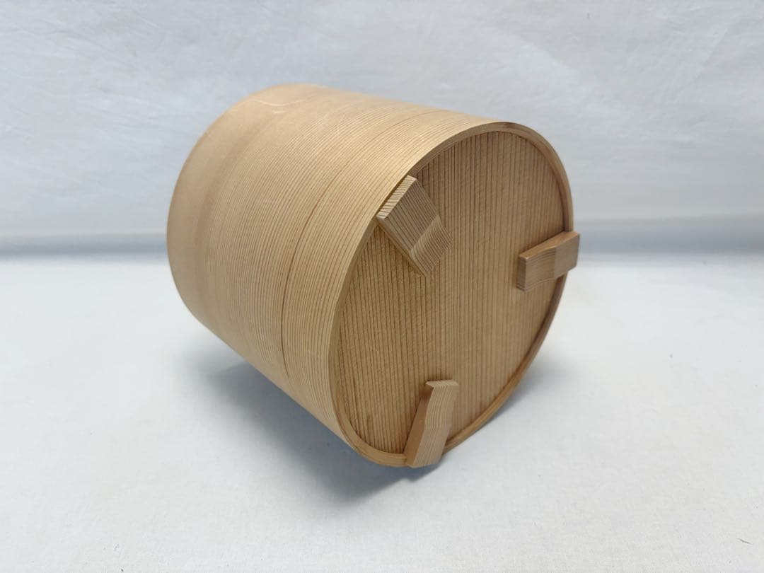 ほぼ未使用 茶道具 杉木地 曲水指 綴目 煎茶道具 茶器 木工芸 水指 水差し