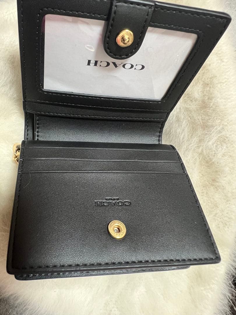 COACH ダークブラウン 三つ折り財布