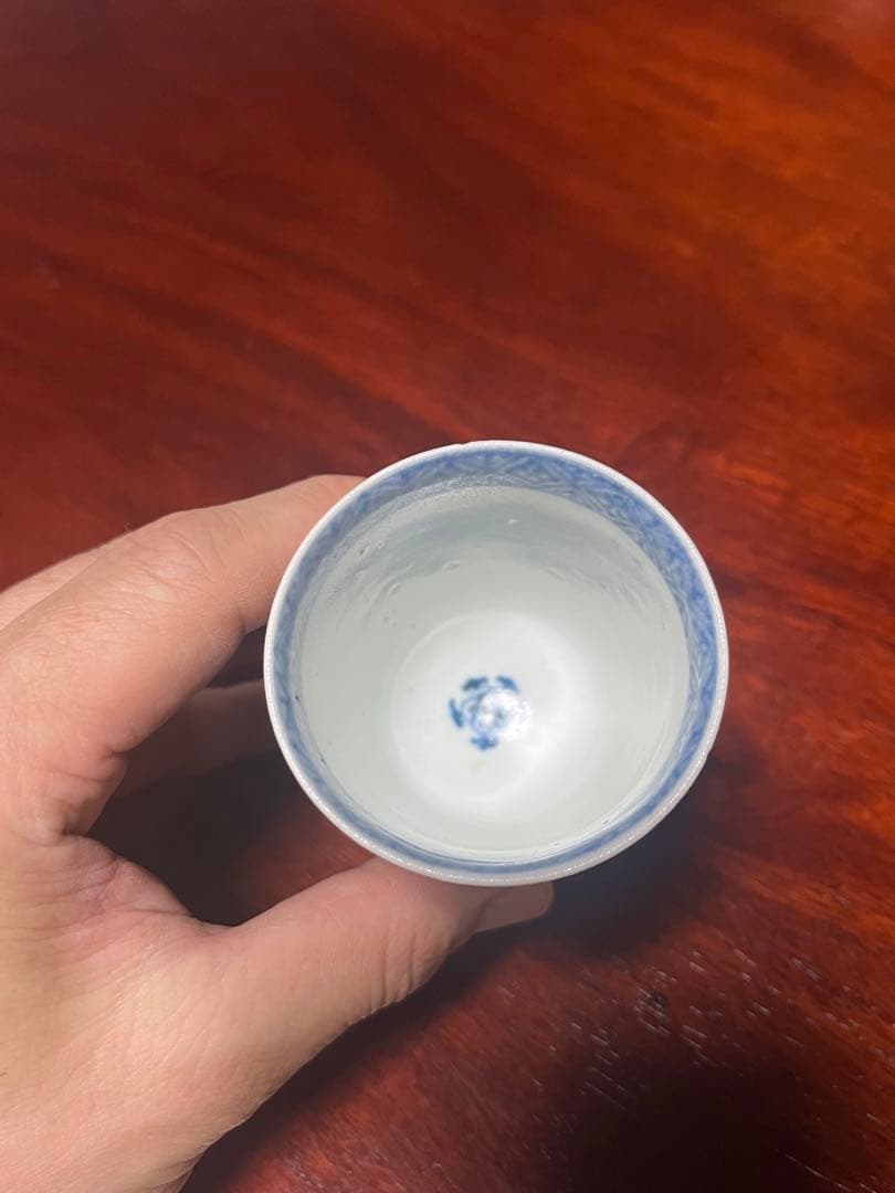 古伊万里　蛸唐草　唐草　たこ唐草　覗き猪口　のぞき　酒器　民藝　民芸　柿右衛門