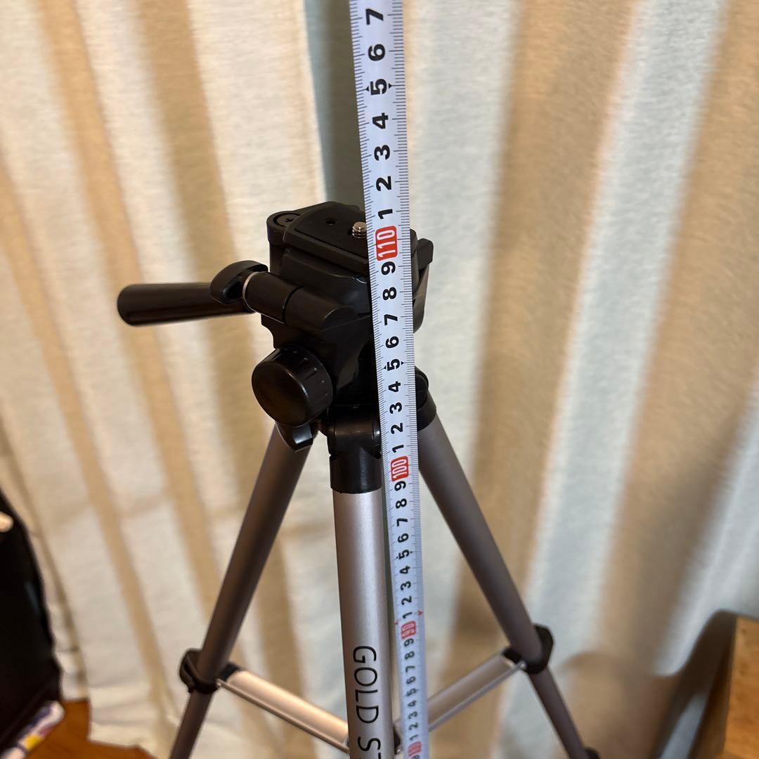 【動作品】JVC ビデオカメラ 赤色 三脚 HDMIケーブル付き