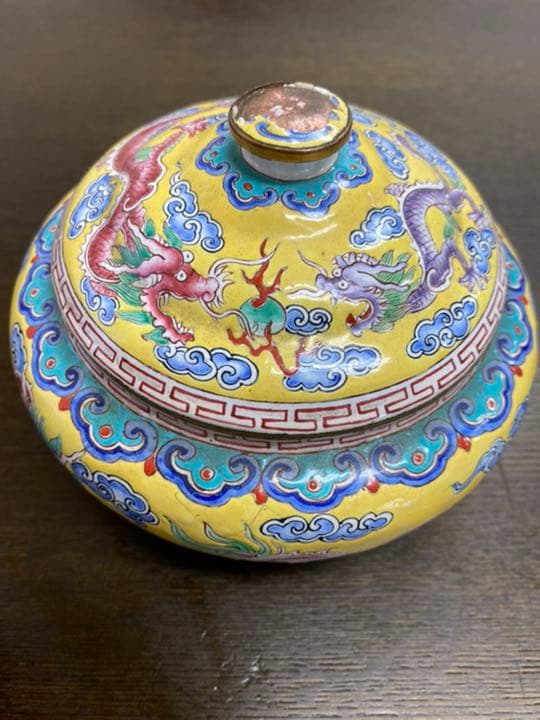 珐琅銅胎盖盒