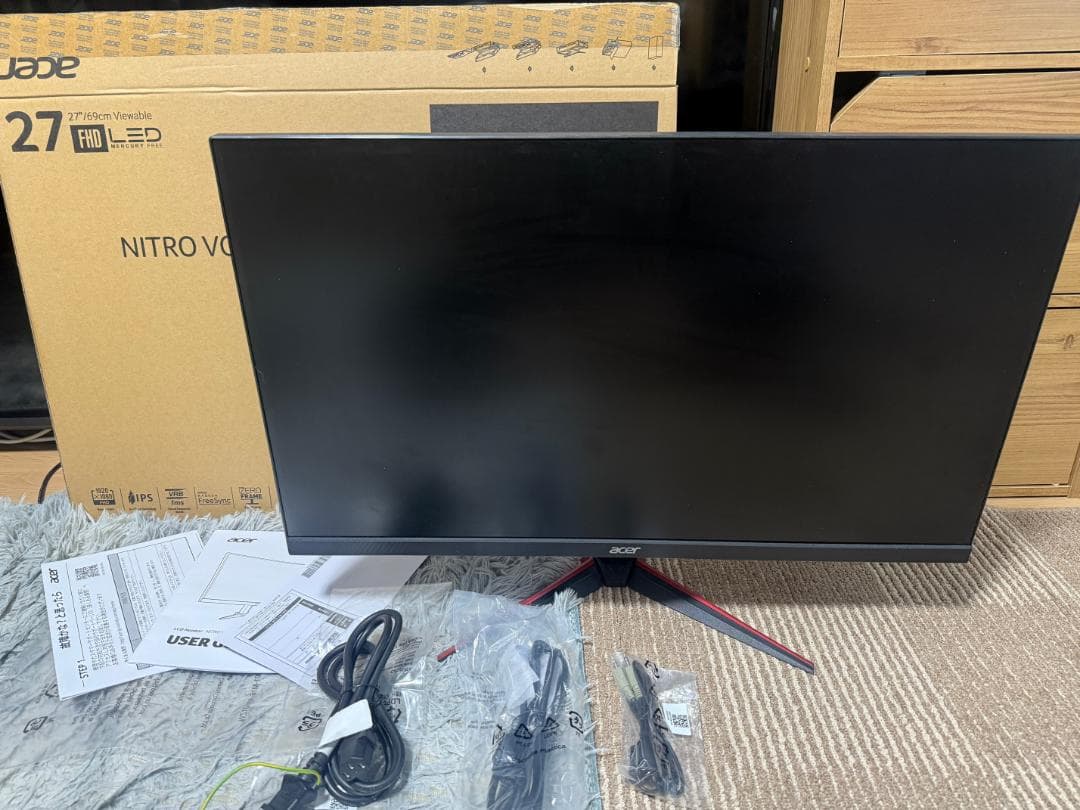 【Used:元箱あり】Acer 27型 ゲーミングモニター VG270bmiix