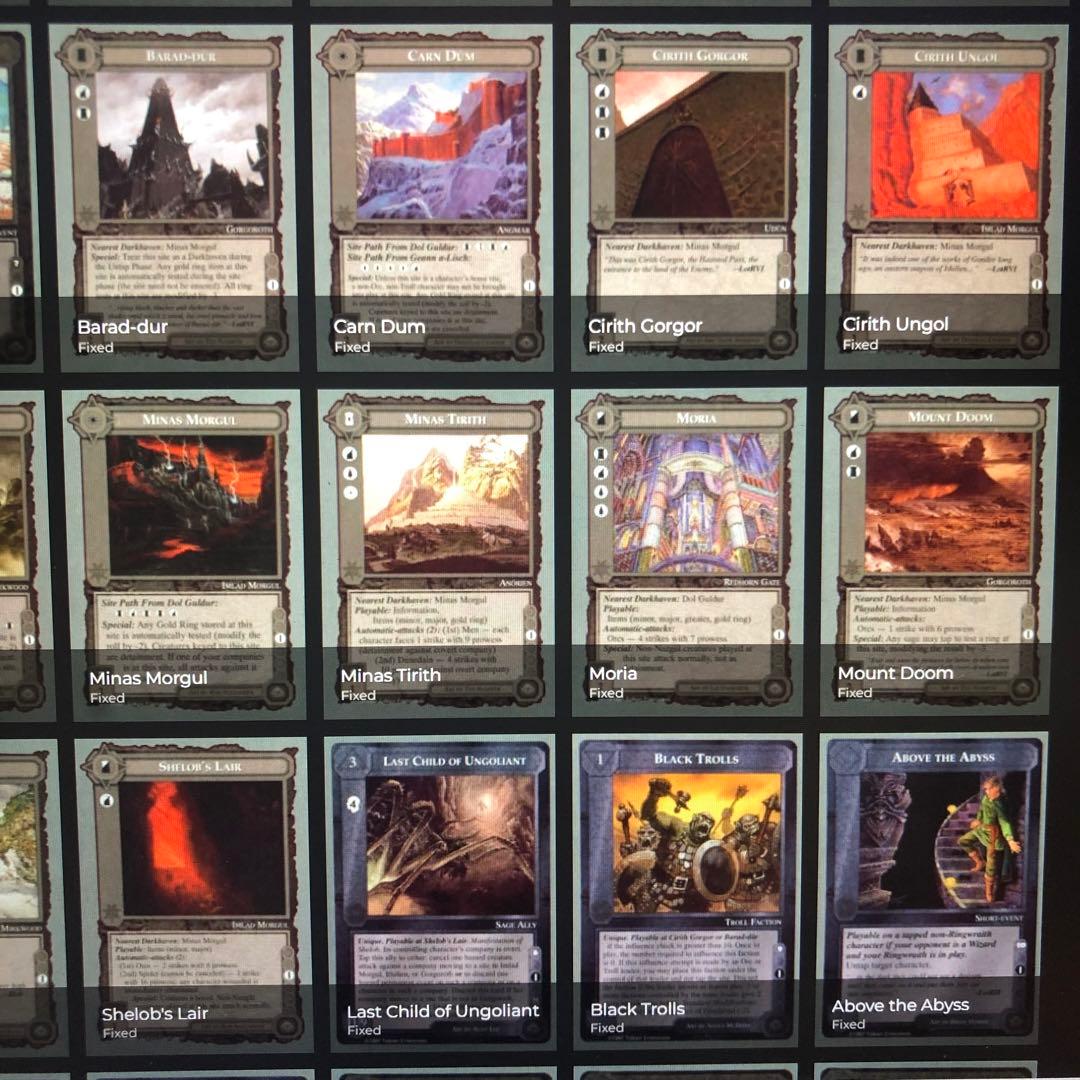 ミドルアース　カード　チャレンジデッキI ccg 指輪物語　希少