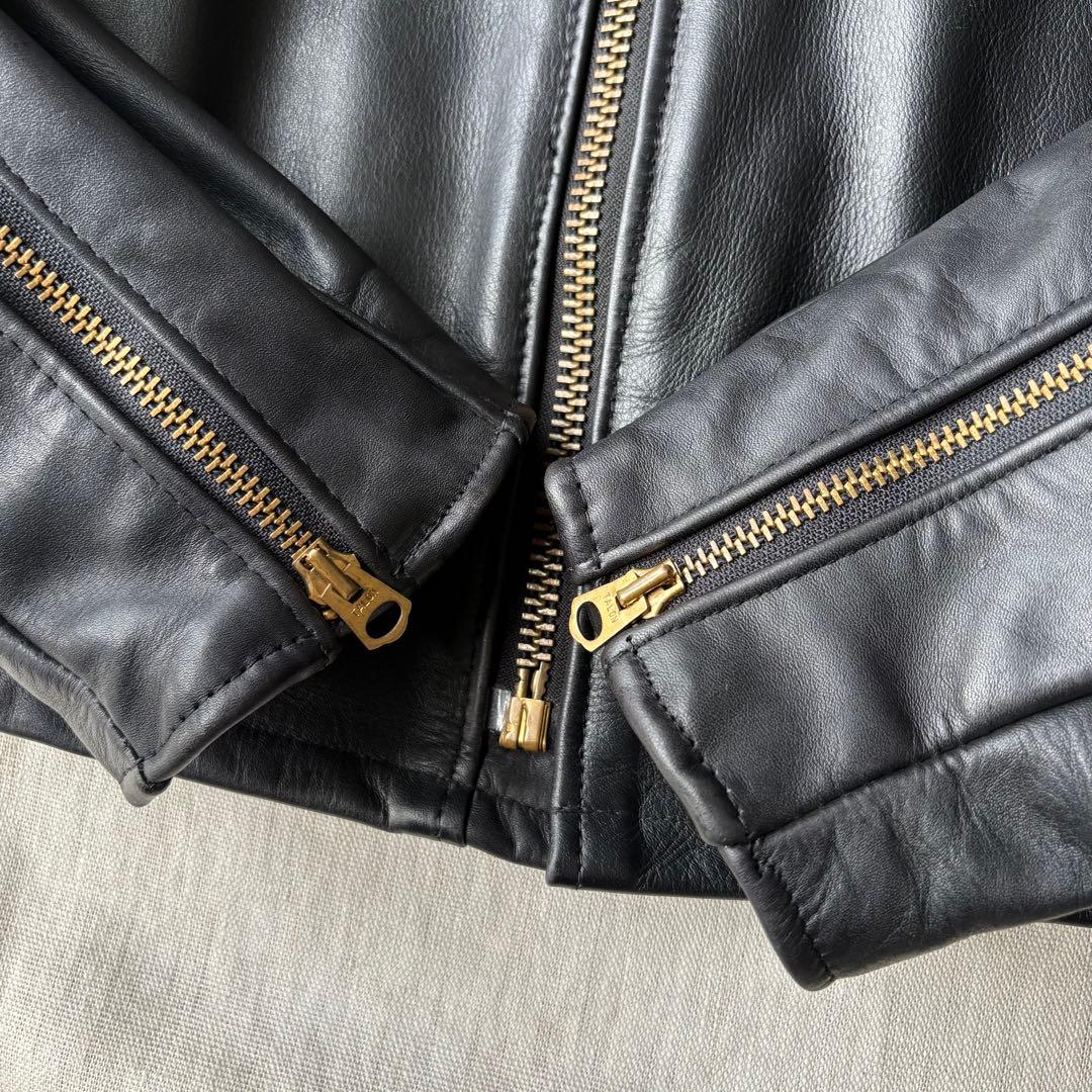 Schott シングルライダース ゴールド金具 TALONジップ 40 ショット