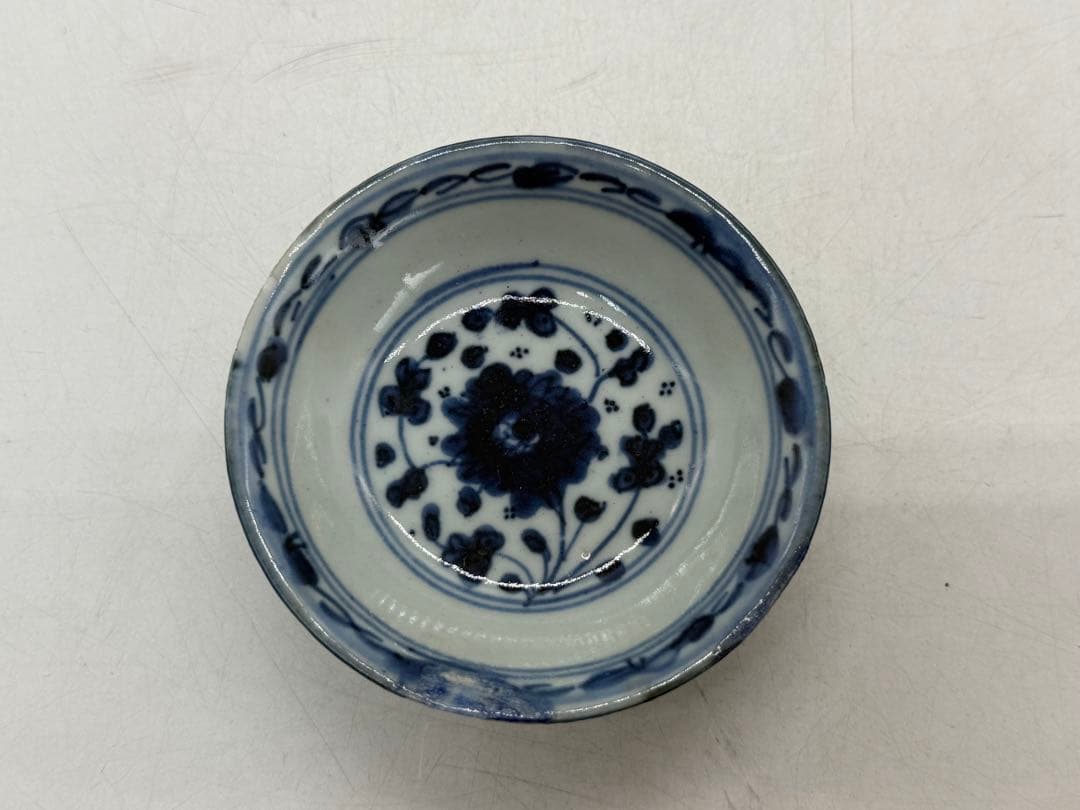 中国　清時代　乾隆年製　染付小皿2点　アンティーク　送料込み250630