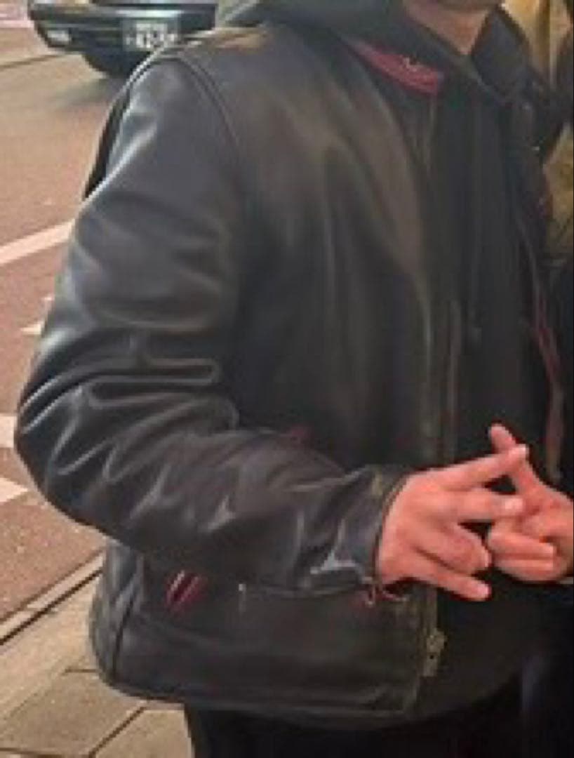 90s banson バンソン　ライダースジャケット　MODEL B 真鍮　赤