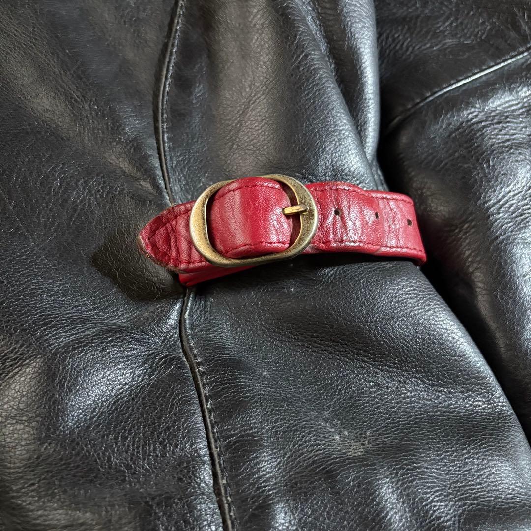 90s banson バンソン　ライダースジャケット　MODEL B 真鍮　赤