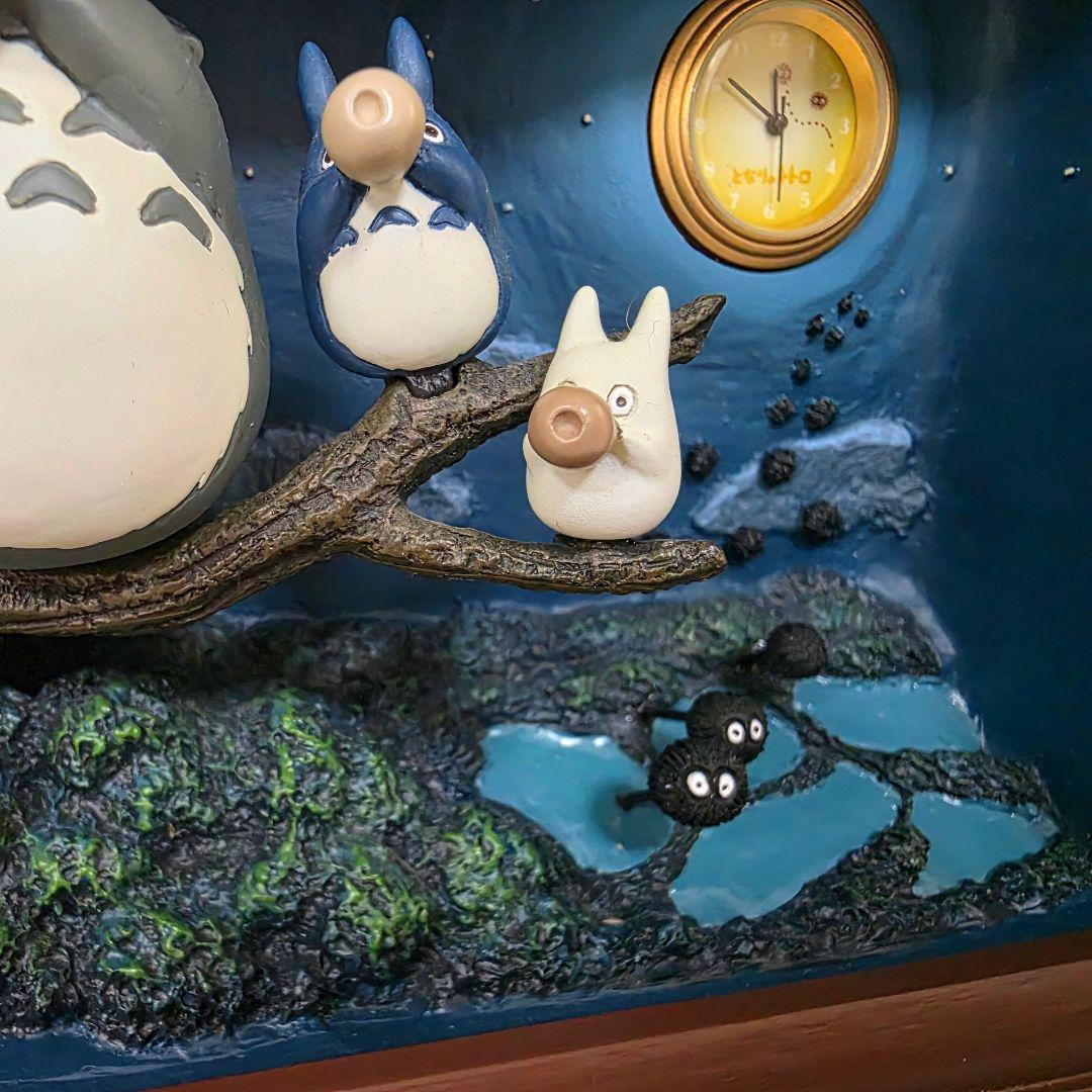 【となりのトトロ】トトロ情景時計　クロスケのお引っ越し　置時計　未使用　希少