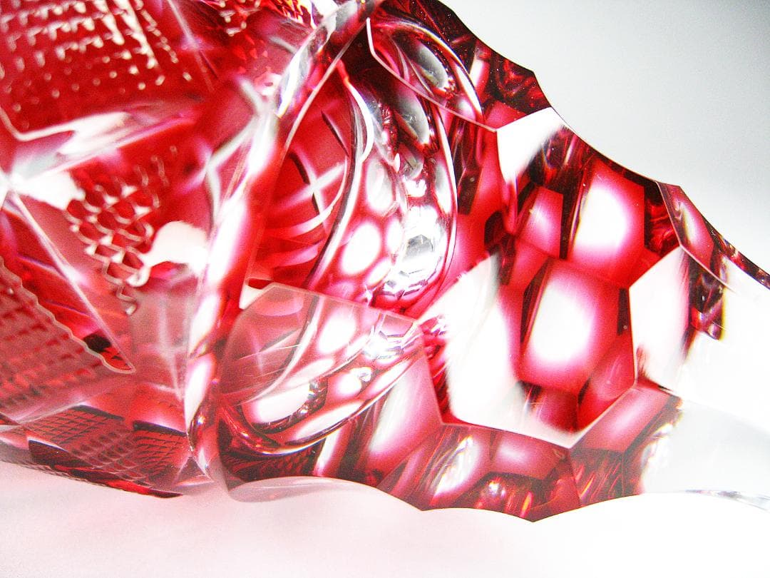 #尚古集成館 #監修 #復元 #島津 #薩摩切子 #グラス #大きめ #赤