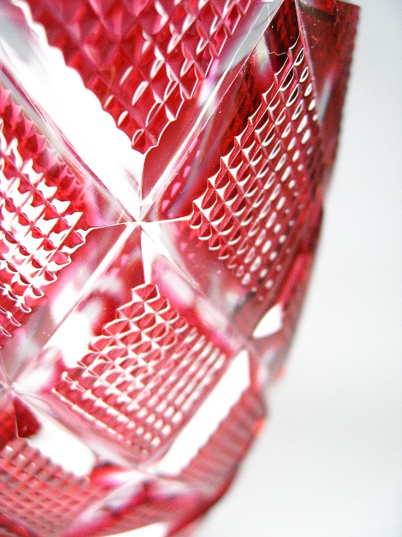 #尚古集成館 #監修 #復元 #島津 #薩摩切子 #グラス #大きめ #赤