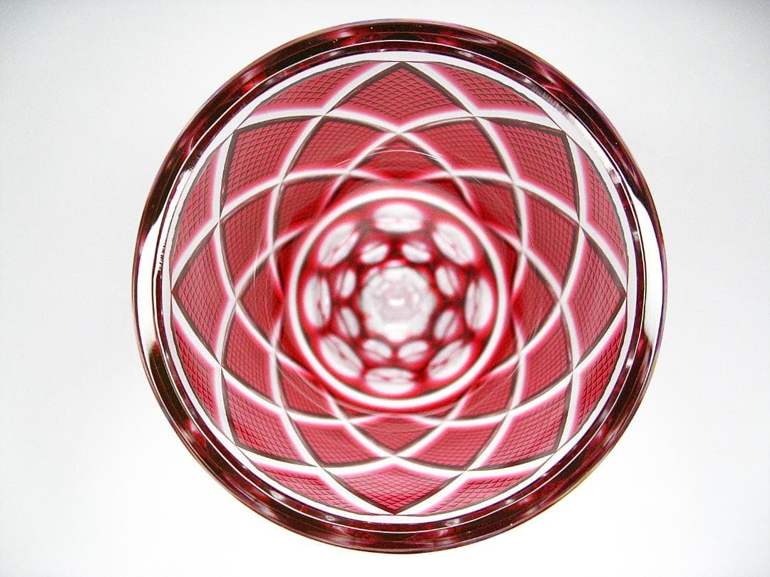 #尚古集成館 #監修 #復元 #島津 #薩摩切子 #グラス #大きめ #赤