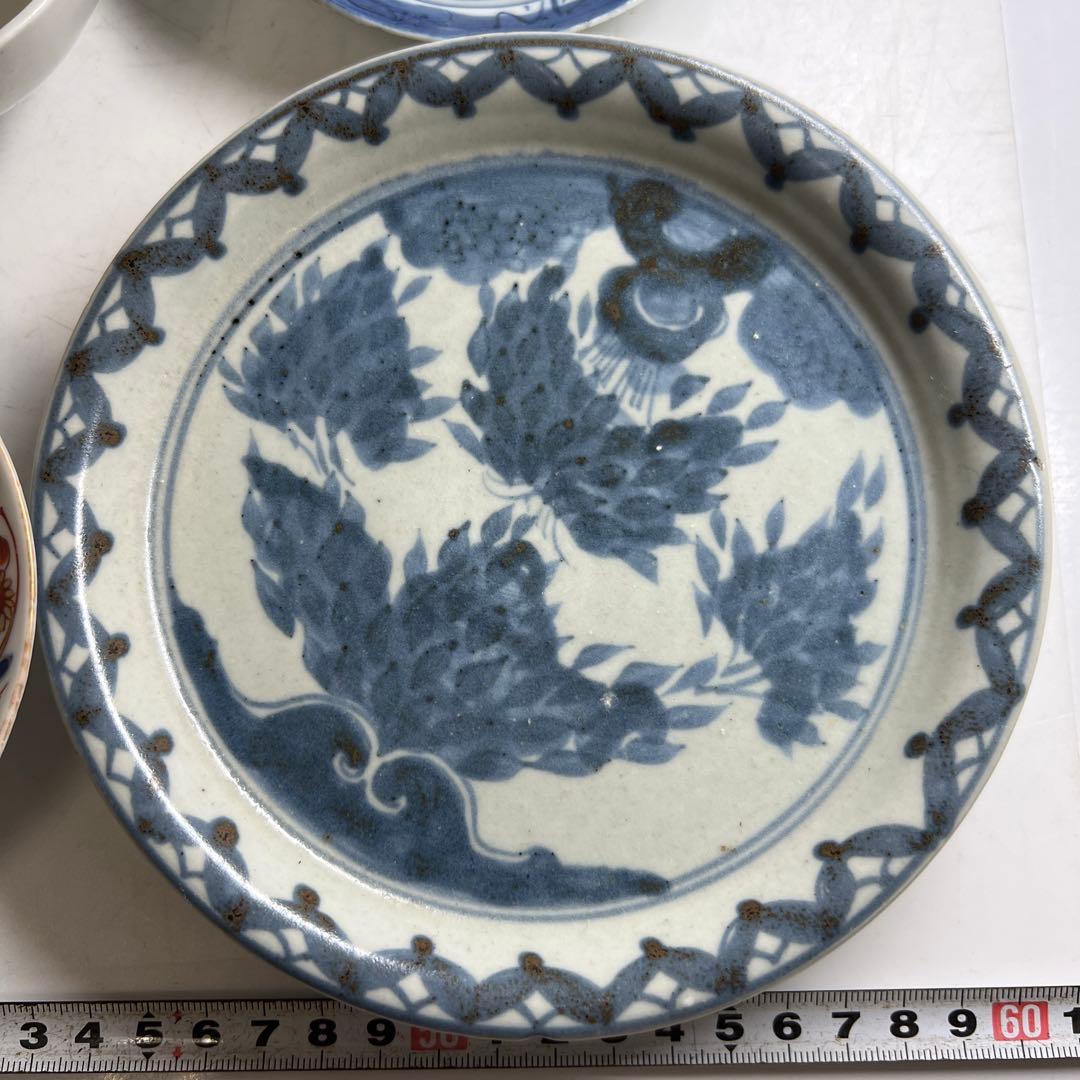 柿右衛門白磁、元禄伊万里、くらわんか、新渡皿等古い物4点東Y7-0723③タサチ