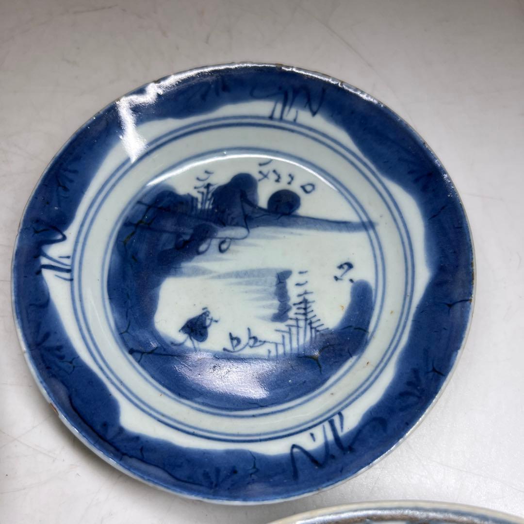 柿右衛門白磁、元禄伊万里、くらわんか、新渡皿等古い物4点東Y7-0723③タサチ