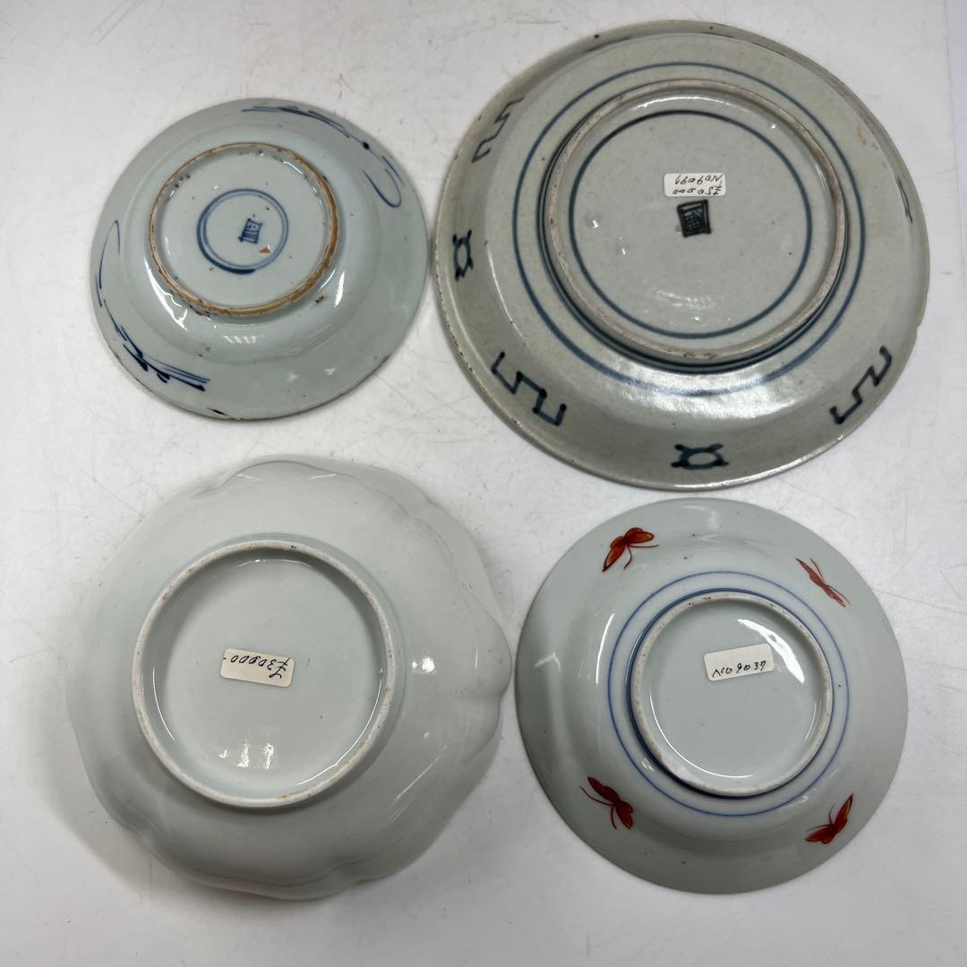 柿右衛門白磁、元禄伊万里、くらわんか、新渡皿等古い物4点東Y7-0723③タサチ