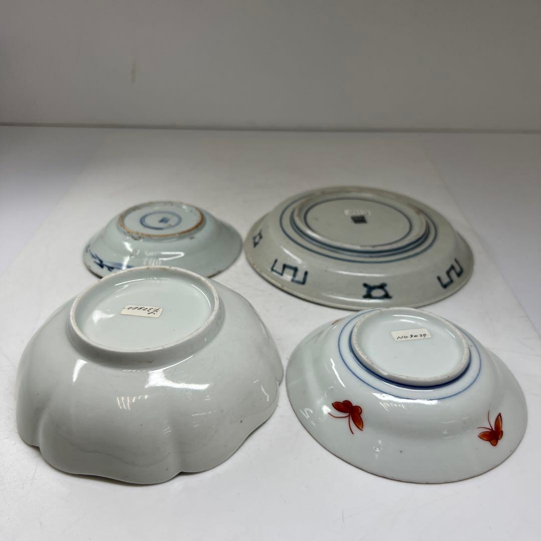 柿右衛門白磁、元禄伊万里、くらわんか、新渡皿等古い物4点東Y7-0723③タサチ