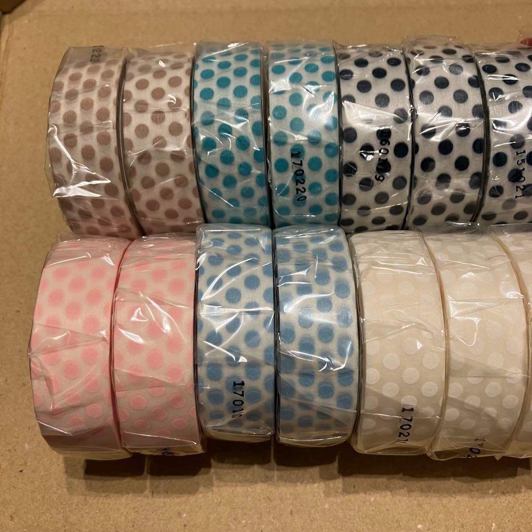 【未使用/廃盤あり】マスキングテープ カモ井 ドット 21本セット