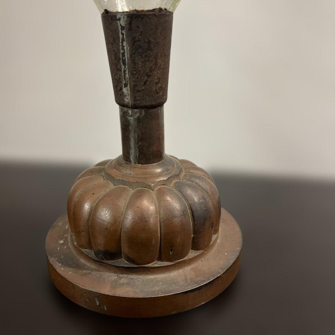 ガラス　エンボス　オイルランプ　フリルホヤ　送料無料