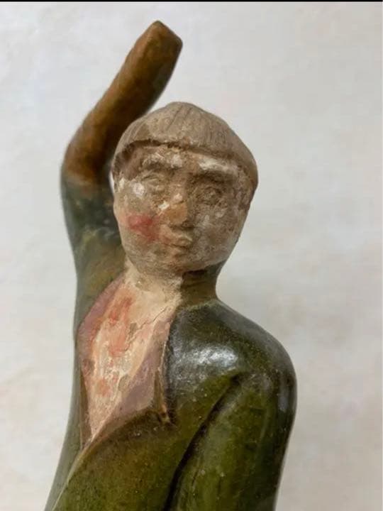 中国漢緑釉人形陶器　骨董　発掘品　古美術コレクション唐物　アンティーク江戸青磁